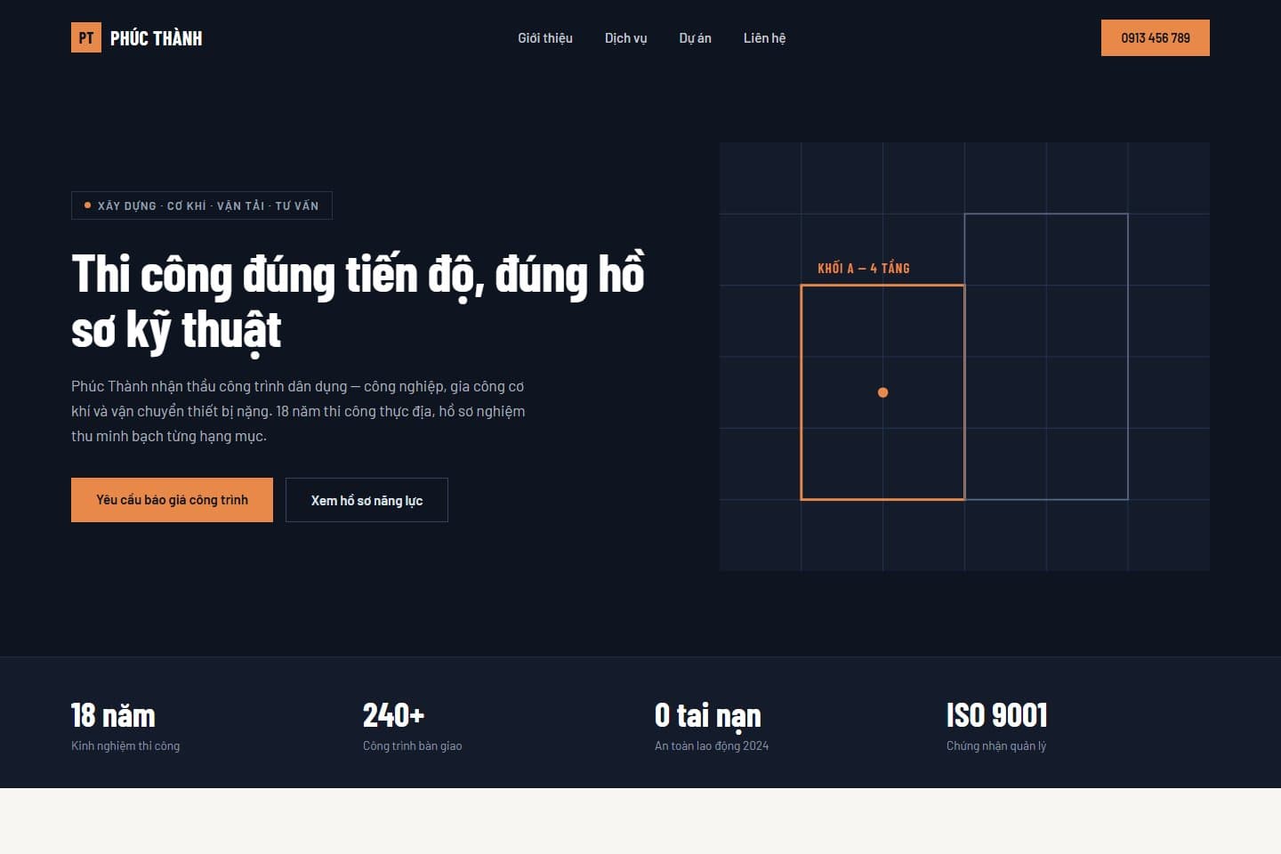 Website Doanh nghiệp / Dịch vụ — mẫu website do lamweb thiết kế