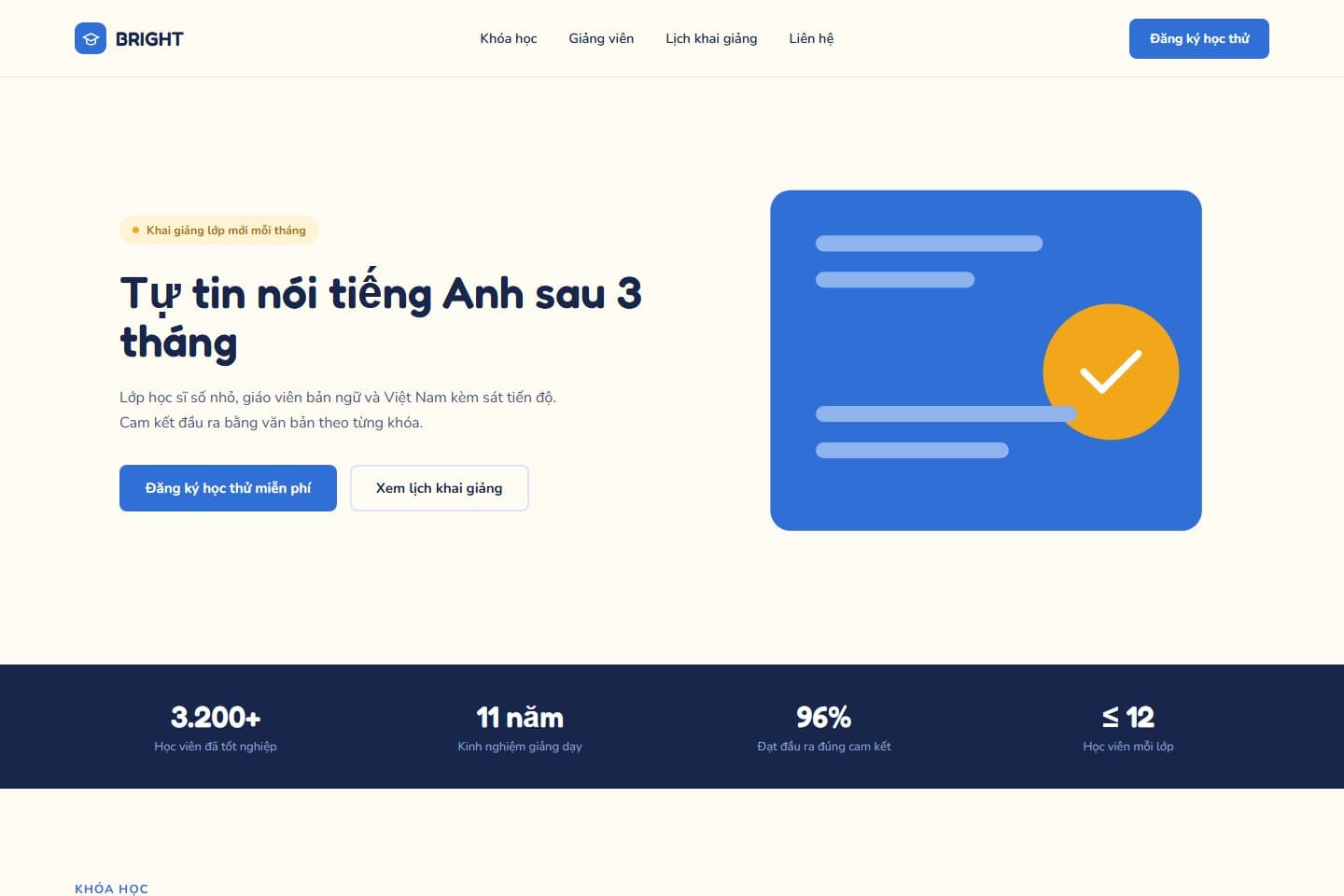 Trung tâm Giáo dục — mẫu website do lamweb thiết kế
