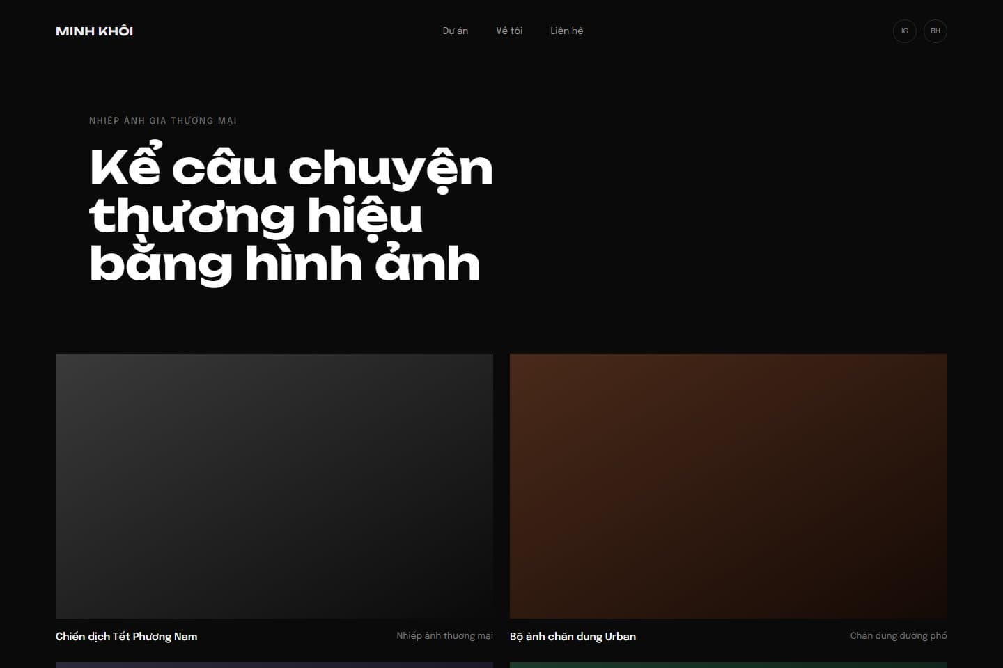 Portfolio cá nhân / Freelancer — mẫu website do lamweb thiết kế